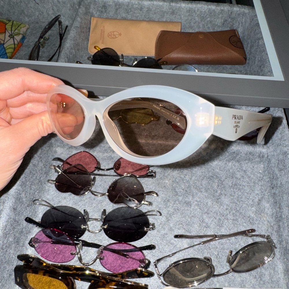 Prada Translucent White Women's Sunglasses